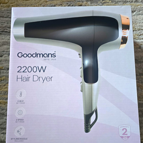 Goodmans 2200w hair dryer - goodmans,