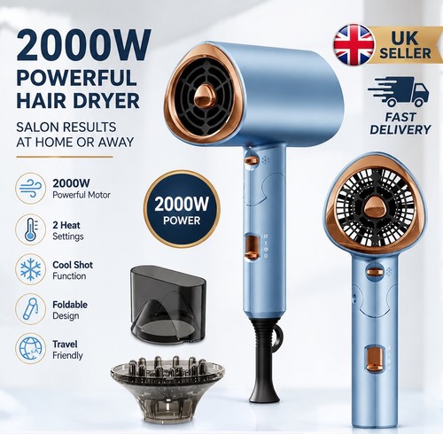 Ionic hair dryer - hair, 2000w