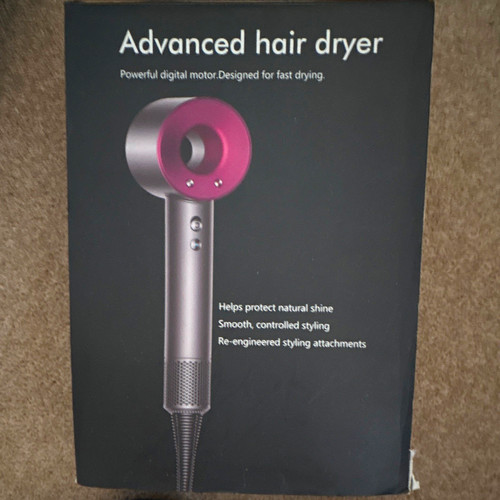 Hair dryer grey pink - hair,