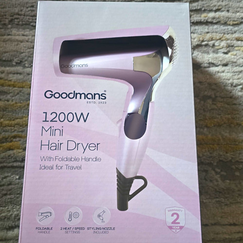 Goodmans 1200w mini hair - 1200w, dryer