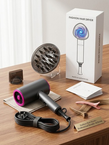 Standard hair dryer black pink - hair, black/pink